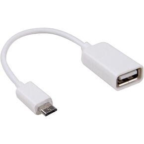 White Micro USB to USB OTG Host Adapter - Micro USB Male to USB A Female On-The-GO Host Cable Adapter - Random Color,Cell Phone OTG Adapters