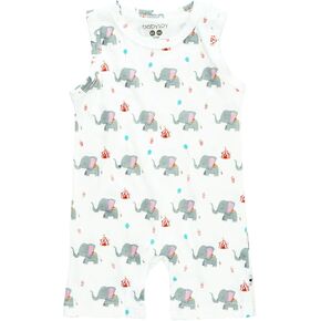 Babysoy Lightweight Organic Cotton Pattern Print Tank Romper/Shortall