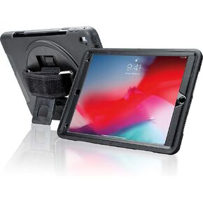 CTA iPad 7th/8th/9th Generation Case 10.2" - Strong Magnetic & Water Resistant Tablet Case with Mounting Plates for iPad 7/8/9 Gen 10.2" - iPad Pro 10.5" - iPad Air 3 & 4 - Black Color – (PAD-MSPC10)