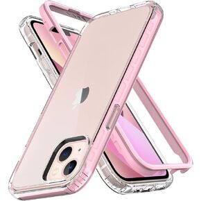 Design for iPhone 13 Mini Clear Case with Built-in Screen Protector Full Body Protection Shockproof Rugged Heavy Duty Cover 2021 5.4 Inch (Clear)