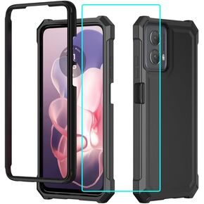for Motorola Moto G Stylus 5G 2024 Case with Screen Protector,Full Body Protection Front PC Back Soft Silicone Bumper,Heavy Duty Protection Shockproof Phone Case for Moto G Stylus 5G 2024 Blue