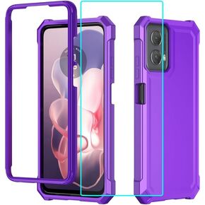 for Motorola Moto G Stylus 5G 2024 Case with Screen Protector,Full Body Protection Front PC Back Soft Silicone Bumper,Heavy Duty Protection Shockproof Phone Case for Moto G Stylus 5G 2024 Blue