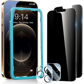 SmartDevil 2Pack for iPhone 11 Privacy Screen Protector with 2Pack Camera Lens Protector, 9H Anti-Spy Privacy Screen 11, Anti-Shatter Glass, Bubble Free Easy Install