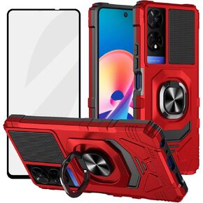 Ailiber for TCL 50 SE Magnetic Case, TCL 50 SE Phone Case with Screen Protector, Ring Kickstand for Car Mount, Military Grade Shockproof Durable Cell Phone Case for TCL 50 SE 5G-Blue