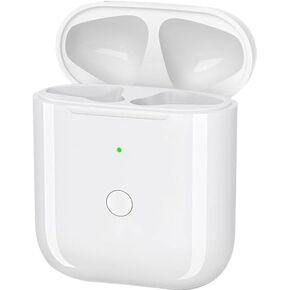 حافظة شحن لاسلكية متوافقة مع AirPods Pro الجيل الأول والثاني، حافظة شاحن بديلة لعلبة شحن AirPods Pro مع زر مزامنة بلوتوث، بدون سماعات أذن in Saudi Arabia