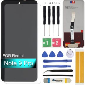 for Redmi Note 9 Pro LCD Screen Replacement M2003J6B2G 6.67" Display Assembly LCD Touchscreen Digitizer with Tool Kit