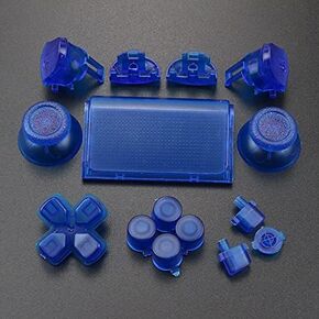 Repalcement 15 in 1 Button Set D-pad Direction Key L1 R1 L2 R2 Buttons for PlayStation4 PS4 Pro Slim JDS-040 Controller (Pink)