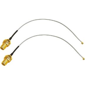 IPX IPEX-1 UFL to SMA Female Bulkhead Coaxial Cable 6 Inches RF1.13 Pigtail Connecting SMA Antenna to 4G 5G Router, Modem, MiFi Hotspot, PCIE Wireless Card, WiFi Motherboard - 2 Pack