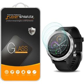 Supershieldz (3 Pack) Designed for Garmin (Vivoactive 3) (Not Fit for Vivoactive 3 Music) Tempered Glass Screen Protector, Anti Scratch, Bubble Free