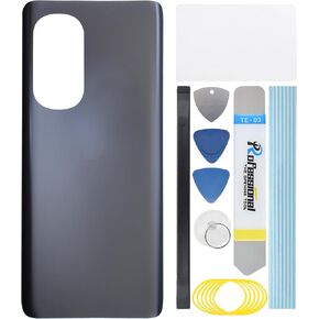 Plastic Back Panel Cover Replacement for Motorola Edge (2022) with Pre-install adhesive Grey