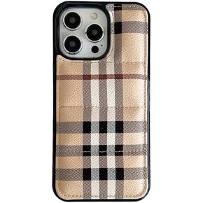 for iPhone 12 Pro Max Case with Men Women,Luxury Fashion Down Jacket Design Soft TPU Shockproof Bumper Case Cover Compatible with 12 Pro Max Case 6.7"(Khaki)