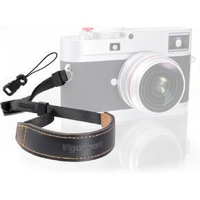 Vigorport Camera Wrist Strap, Quick Release Leather Hand Strap with Safer Connector for DSLR SLR Mirrorless Camera