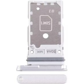 Dual SIM Card Tray Double Card Holder Slot Replacement Compatible with Samsung Galaxy S23 FE 5G SM-S711B (Gray)