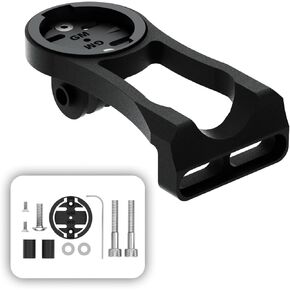 Out Front Mount for Garmin Bike Computer Road Mountain Cycling GPS Combo Extended (Fixed Version/Black / 32mm)