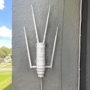 WAVLINK 2024 AC1200 Outdoor WiFi Extender, Long Range Dual Band Access Point Weatherproof with Outside PoE Powered, Gigabit Port, Supports Router/AP/Repeater Modes for Garage,Camping