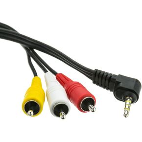 eDragon RCA Cable Right Angle Camcorder Cable 3.5mm Male to RCA A/V 3 Feet (ED737375)