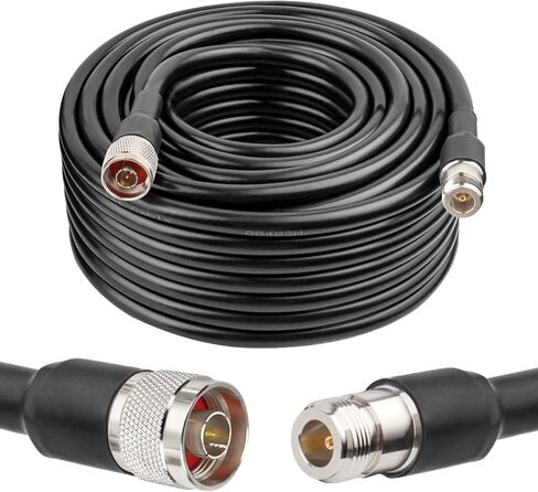 XRDS -RF KMR400 N Male to N Female Cable 50FT, 50 ohm KMR400 Low Loss Type N Female to Type N Male Extension Cable for WiFi/Ham Radio Antenna, Signal Booster, Router, Amplifier in Saudi Arabia
