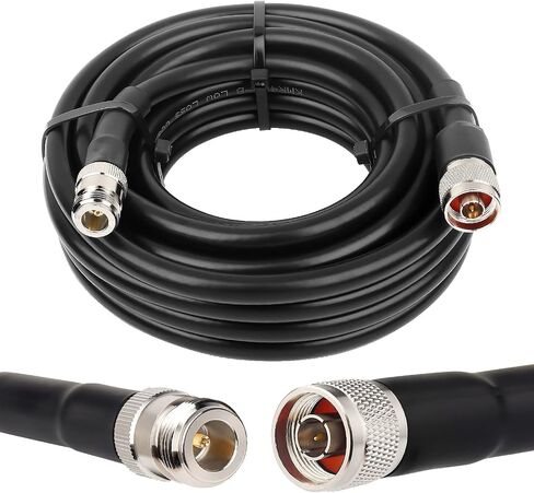 XRDS -RF KMR400 N Male to N Female Cable 50FT, 50 ohm KMR400 Low Loss Type N Female to Type N Male Extension Cable for WiFi/Ham Radio Antenna, Signal Booster, Router, Amplifier in Saudi Arabia