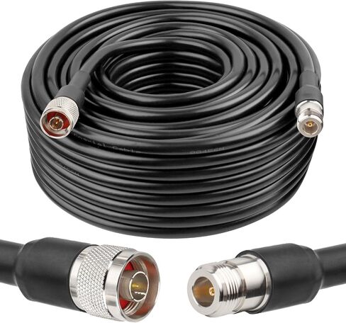 XRDS -RF KMR400 N Male to N Female Cable 50FT, 50 ohm KMR400 Low Loss Type N Female to Type N Male Extension Cable for WiFi/Ham Radio Antenna, Signal Booster, Router, Amplifier in Saudi Arabia