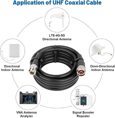XRDS -RF KMR400 N Male to N Female Cable 50FT, 50 ohm KMR400 Low Loss Type N Female to Type N Male Extension Cable for WiFi/Ham Radio Antenna, Signal Booster, Router, Amplifier in Saudi Arabia