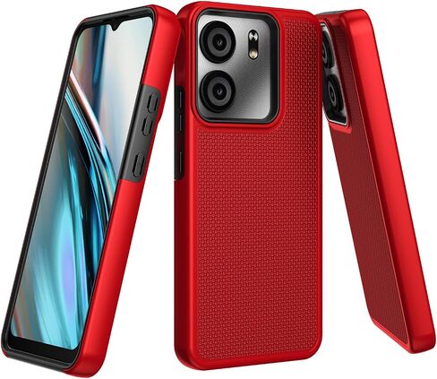 حافظة هاتف BLU View 5 مع واقي شاشة من الزجاج المقوى، غطاء حماية مزدوج الطبقات عالي التحمل ضد الصدمات لهاتف BLU View 5 (أخضر) in Kuwait