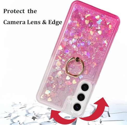 Galaxy S24 Plus Case, Galaxy S24 Plus Glitter Case Clear Sparkle Floating Liquid Soft TPU Cushion Luxury Fashion Girly Women Cute Case for Samsung Galaxy S24 Plus (Christmas Tree) in Saudi Arabia