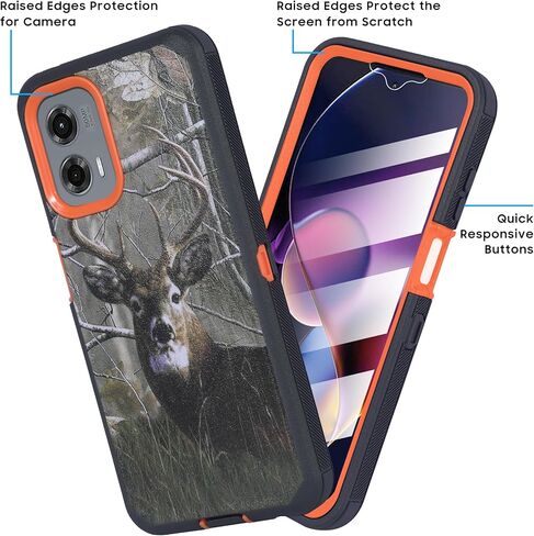 Designed for Samsung Galaxy A55 5G 2024 Case with Belt Clip Holster, Built-in Screen, Anti-Drop, Shockproof, with Kickstand, Heavy Duty Protection (Black) in Kuwait