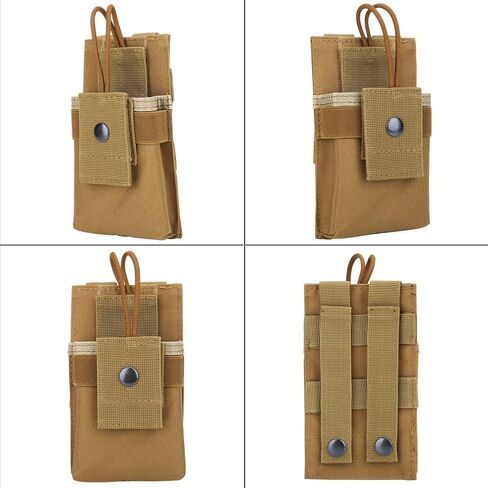 Alomejor 1 قطعة حقيبة اسلكية تخاطب الحقيبة حامل راديو محمول حافظة متعددة الوظائف حامل الحقيبة للهاتف GPS اتجاهين راديو لاسلكي تخاطب (لون الطين) in Kuwait