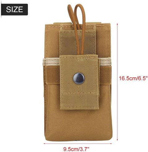 Alomejor 1 قطعة حقيبة اسلكية تخاطب الحقيبة حامل راديو محمول حافظة متعددة الوظائف حامل الحقيبة للهاتف GPS اتجاهين راديو لاسلكي تخاطب (لون الطين) in Kuwait