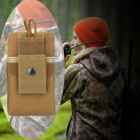 Alomejor 1 قطعة حقيبة اسلكية تخاطب الحقيبة حامل راديو محمول حافظة متعددة الوظائف حامل الحقيبة للهاتف GPS اتجاهين راديو لاسلكي تخاطب (لون الطين) in Kuwait