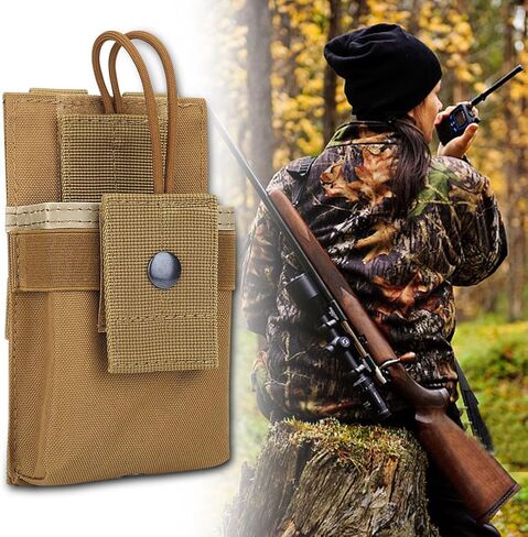 Alomejor 1 قطعة حقيبة اسلكية تخاطب الحقيبة حامل راديو محمول حافظة متعددة الوظائف حامل الحقيبة للهاتف GPS اتجاهين راديو لاسلكي تخاطب (لون الطين) in Kuwait