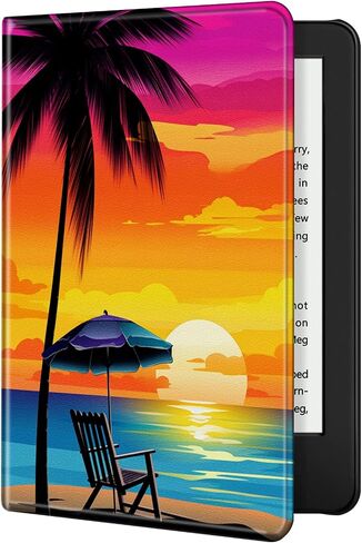 حافظة لجهاز Kindle Paperwhite الجيل الحادي عشر 6.8 بوصة 2021 غطاء ذكي من جلد البولي يوريثان مع خاصية النوم التلقائي، غطاء خلفي ناعم من مادة TPU لجهاز Kindle Paperwhite 2021 والإصدار المميز، طباعة بقرة لطيفة in Kuwait