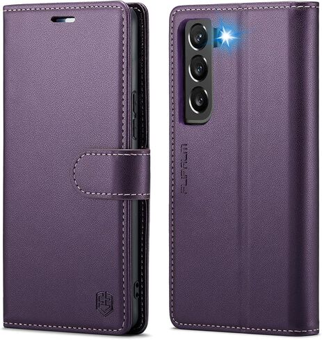 for Samsung Galaxy S22 Plus/S22+ Wallet Case with RFID Blocking Credit Card Holder, PU Leather Folio Flip Kickstand Protective Shockproof Cover Women Men for Samsung S22 Plus Phone case(Black) in Saudi Arabia