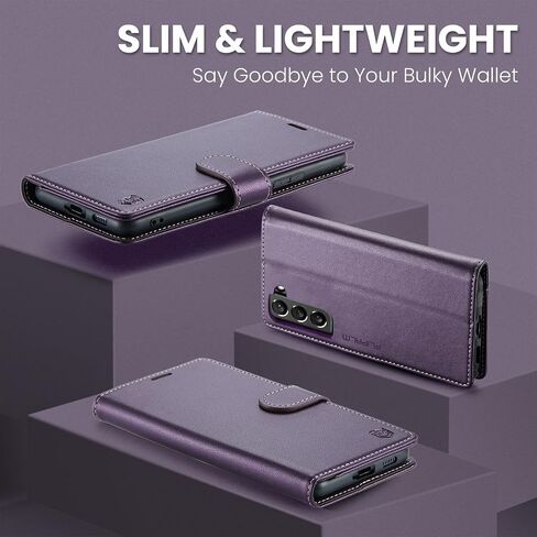 for Samsung Galaxy S22 Plus/S22+ Wallet Case with RFID Blocking Credit Card Holder, PU Leather Folio Flip Kickstand Protective Shockproof Cover Women Men for Samsung S22 Plus Phone case(Black) in Saudi Arabia