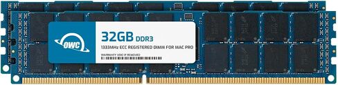 وحدة ترقية ذاكرة الوصول العشوائي OWC 64 جيجابايت (2 × 32 جيجابايت) DDR3 ECC مسجلة CL9 PC3-10600 1333 ميجاهرتز SDRAM متوافقة مع جميع موديلات Mac Pro 6,1 لعام 2013 in Saudi Arabia
