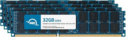OWC 32GB PC3-10600 1333MHz DDR3 CL9 ECC Registered SDRAM Memory RAM Upgrade Kit Compatible with 2013 Mac Pro 6,1 A1481 2630 MQGG2LL/A (OWC1333D3MPE32G) in Kuwait