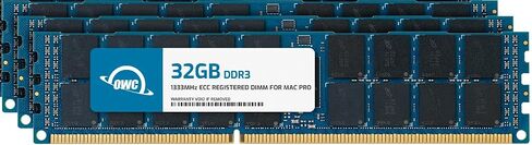 وحدة ترقية ذاكرة الوصول العشوائي OWC 64 جيجابايت (2 × 32 جيجابايت) DDR3 ECC مسجلة CL9 PC3-10600 1333 ميجاهرتز SDRAM متوافقة مع جميع موديلات Mac Pro 6,1 لعام 2013 in Saudi Arabia