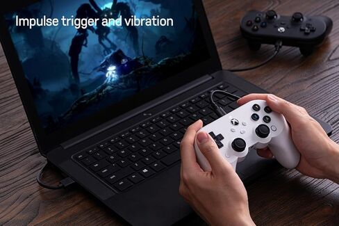 8Bitdo Pro 2 Hall Effect Joysticks/Hall Trigger Wired Controller with Back Buttons, 3.5mm Audio Jack and Mic Mute Button for Xbox Series X|S, Xbox One, Windows 10/11 - Officially Licensed (Black) in Kuwait