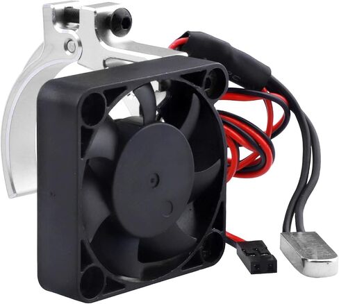Aluminum Heat Sink Cooling Fan with Thermal Sensor Clamp Heatsink for 42mm Diameter Motors fit 4268 4274 Brushless Motor (Blue) in Kuwait
