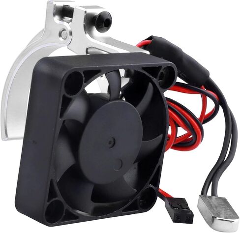 Aluminum Heat Sink Cooling Fan with Thermal Sensor Clamp Heatsink for 42mm Diameter Motors fit 4268 4274 Brushless Motor (Blue) in Kuwait