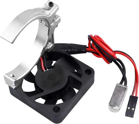 Aluminum Heat Sink Cooling Fan with Thermal Sensor Clamp Heatsink for 42mm Diameter Motors fit 4268 4274 Brushless Motor (Blue) in Kuwait