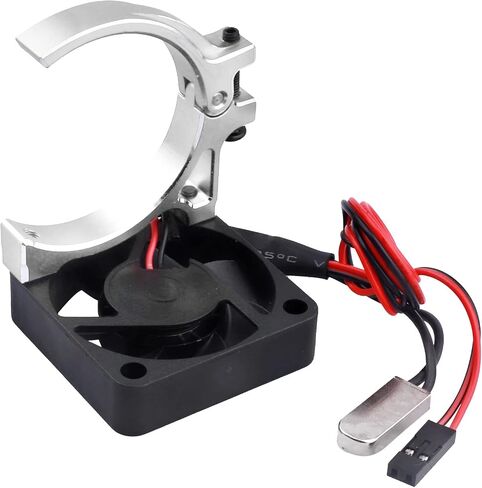 Aluminum Heat Sink Cooling Fan with Thermal Sensor Clamp Heatsink for 42mm Diameter Motors fit 4268 4274 Brushless Motor (Blue) in Kuwait