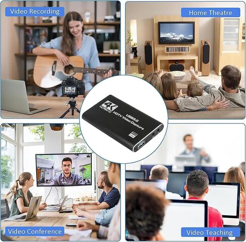 Video Capture Card,USB A or C 3.0 Capture Card,HDMI (Input 4K 60Hz) to USB Audio Video Recording (1080P 60Hz, 2K 30Hz) for Teaching,Broadcasting,Gaming,Streaming,Video Conference (SS-VCC1-2Ka) in Kuwait
