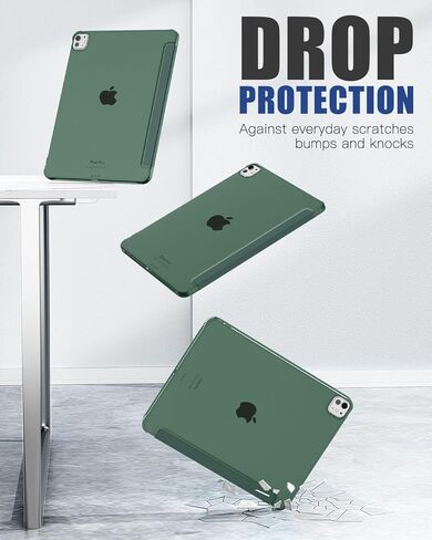 حافظة MoKo لجهاز iPad Pro 13 بوصة M4 2024 (الجيل السابع)، حافظة رفيعة للغاية مع غطاء خلفي شفاف من البولي كربونات لجهاز iPad Pro 2024 موديل (A2925/ A2926/A3007)، تدعم Apple Pencil Pro، أسود in Saudi Arabia