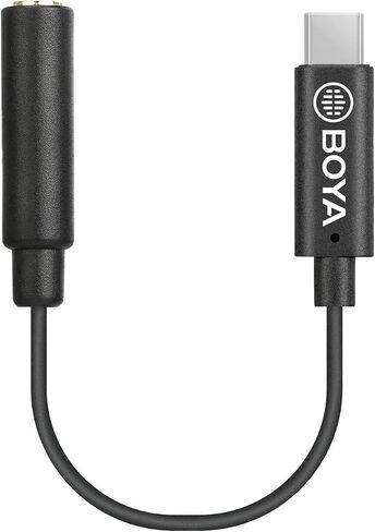 BOYA by-K4 USB-C to 3.5mm (TRS) Adapter(2.4 inch),AUX to USB C Microphone/Headphone Adapter Jack Converter, Compatible with TRS Microphone/Headphone/USB-C Android Phone/Laptop in Saudi Arabia