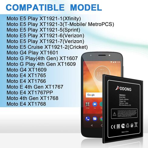 بطارية بديلة GK40 لموتورولا موتو E4 XT1767، E5 Play XT1921-6، G4 Play XT1607، G5 XT1601 in Saudi Arabia