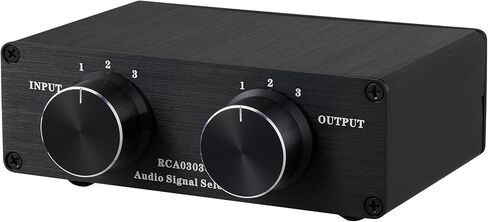 4 to 1 (1 to 4) RCA Audio Source Signal Switch Box Manual Passive Audio Splitter Box 1 in 4 out Hifi lossless selector L/R (RCA 0401GL) in Saudi Arabia