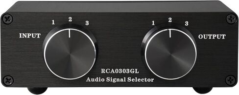 4 to 1 (1 to 4) RCA Audio Source Signal Switch Box Manual Passive Audio Splitter Box 1 in 4 out Hifi lossless selector L/R (RCA 0401GL) in Saudi Arabia