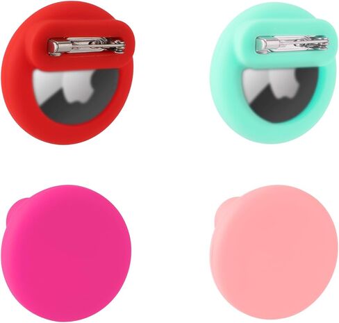 4pcs Hidden Kids Holder, Silicone Case with Safety Pins Compatible with Apple Air Tag GPS Tracker Clip for Kids Adult Inside Clothes(Black, White, Green, Light Blue) in Saudi Arabia