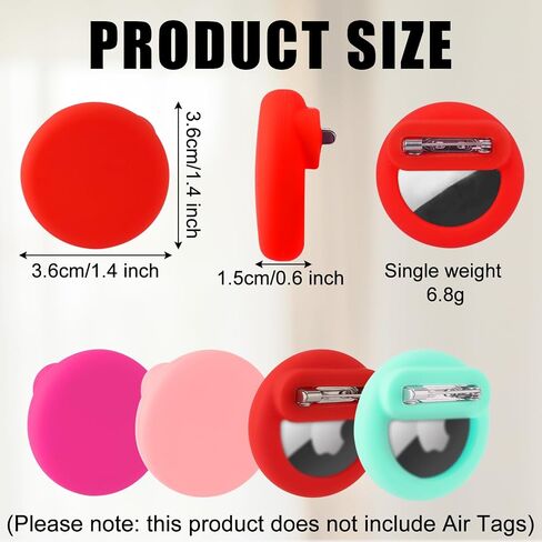 4pcs Hidden Kids Holder, Silicone Case with Safety Pins Compatible with Apple Air Tag GPS Tracker Clip for Kids Adult Inside Clothes(Black, White, Green, Light Blue) in Saudi Arabia